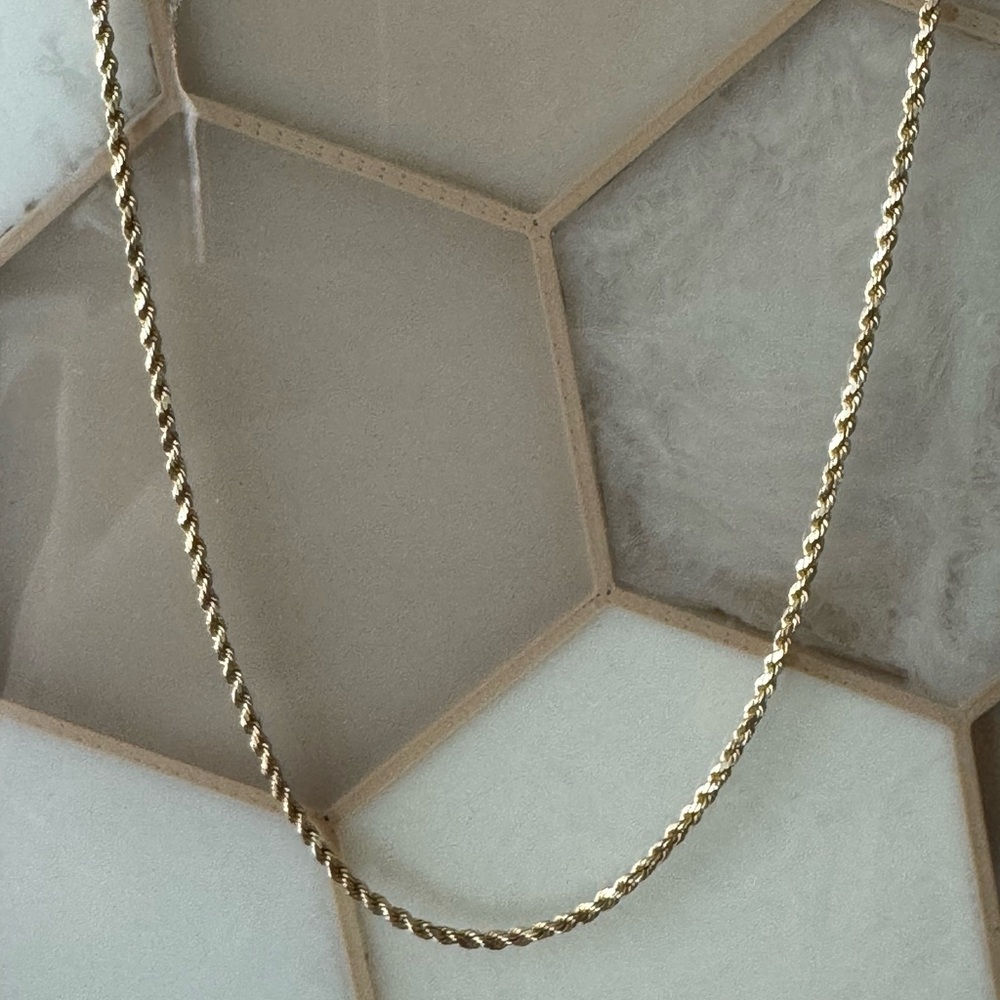 Gold Rope Chain Necklace